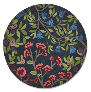 Dywan Kolorowy z Roślinnym Wzorem - FORAGING INDIGO ROUND 146618 Louis de Poortere  różne warianty