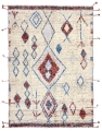 Marokański Dywan Beżowy Niebieski Czerwony - TRIBE IVORY RED Louis de Poortere  różne warianty 