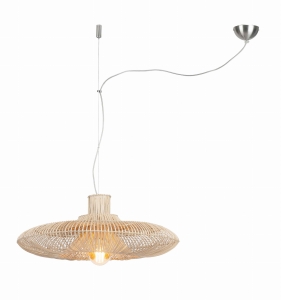 LAMPA WISZĄCA KALAHARI RATTANOWA POJEDYNCZY ABAŻUR, ROZMIAR L  GOOD&MOJO