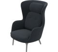 Fotel Ro ™ Wingback Ro + podnóżek Fritz Hansen  