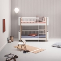 Łóżko pietrowe Mini+ low bunk Wood WHITE/OAK Oliver Furniture