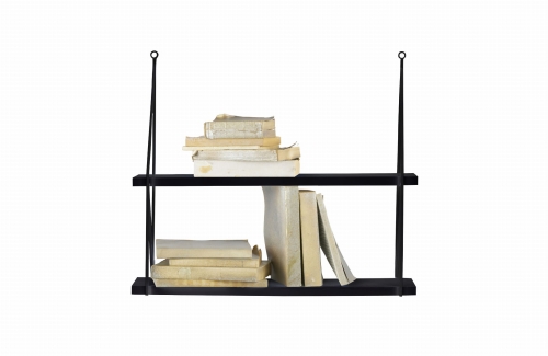 2 półki wiszące Kiki czarne - Woood - ostatnie sztuki