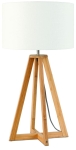 LAMPA STOŁOWA ANNAPURNA TRÓJNOŻNA 30CM/ABAŻUR 32X20CM, LNIANY BIAŁY 	GOOD&MOJO
