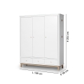 Szafa 3-drzwiowa Wood Oliver Furniture dwa warianty