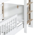 Łóżko pietrowe Mini+ low bunk Wood WHITE/OAK Oliver Furniture