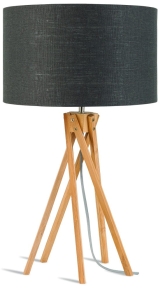 LAMPA STOŁOWA KILIMANJARO 5-NOŻNA 34CM/ ABAŻUR 32X20CM, LNIANY CIEMNOSZARY GOOD&MOJO