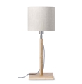 LAMPA STOŁOWA FUJI BAMBUSOWA PODSTAWA, LNIANY ABAŻUR, WIELE KOLORÓW	- IT'S ABOUT ROMI