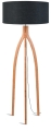 LAMPA PODŁOGOWA ANNAPURNA BAMBUS 3-NOŻNA 128CM/ABAŻUR 60X30CM, LNIANY CIEMNOSZARY  GOOD&MOJO