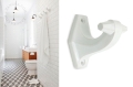 Wieszak porcelanowy biały Zangra