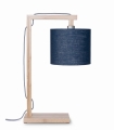 LAMPA STOŁOWA HIMALAYA BAMBUSOWA PODSTAWA, LNIANY ABAŻUR, WIELE KOLORÓW	- IT'S ABOUT ROMI