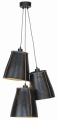 LAMPA WISZĄCA AMAZON, POTRÓJNY ABAŻUR, CZARNA, ROZMIAR L	GOOD&MOJO