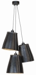 LAMPA WISZĄCA AMAZON, POTRÓJNY ABAŻUR, CZARNA, ROZMIAR L	GOOD&MOJO