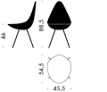 Krzesło DROP Chair Fritz Hansen różne warianty