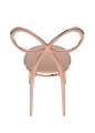 KRZESŁO RIBBON METALOWE RÓŻOWE ZŁOTO	- QEEBOO