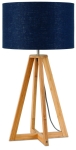 LAMPA STOŁOWA EVEREST 4-NOŻNA 34CM/ ABAŻUR 32X20CM, LNIANY BLUE DENIM  GOOD&MOJO