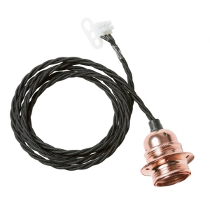 Przewód czarny z oprawą w zestawie Twisted Watt & Veke