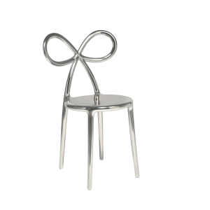 KRZESŁO RIBBON METALOWE SREBRNE	- QEEBOO