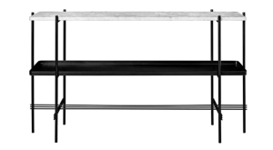 Konsola TS Consol 2 Marble+Black Tray  Gubi 