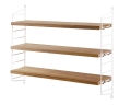 String Pocket  biały panel + dębowe półki