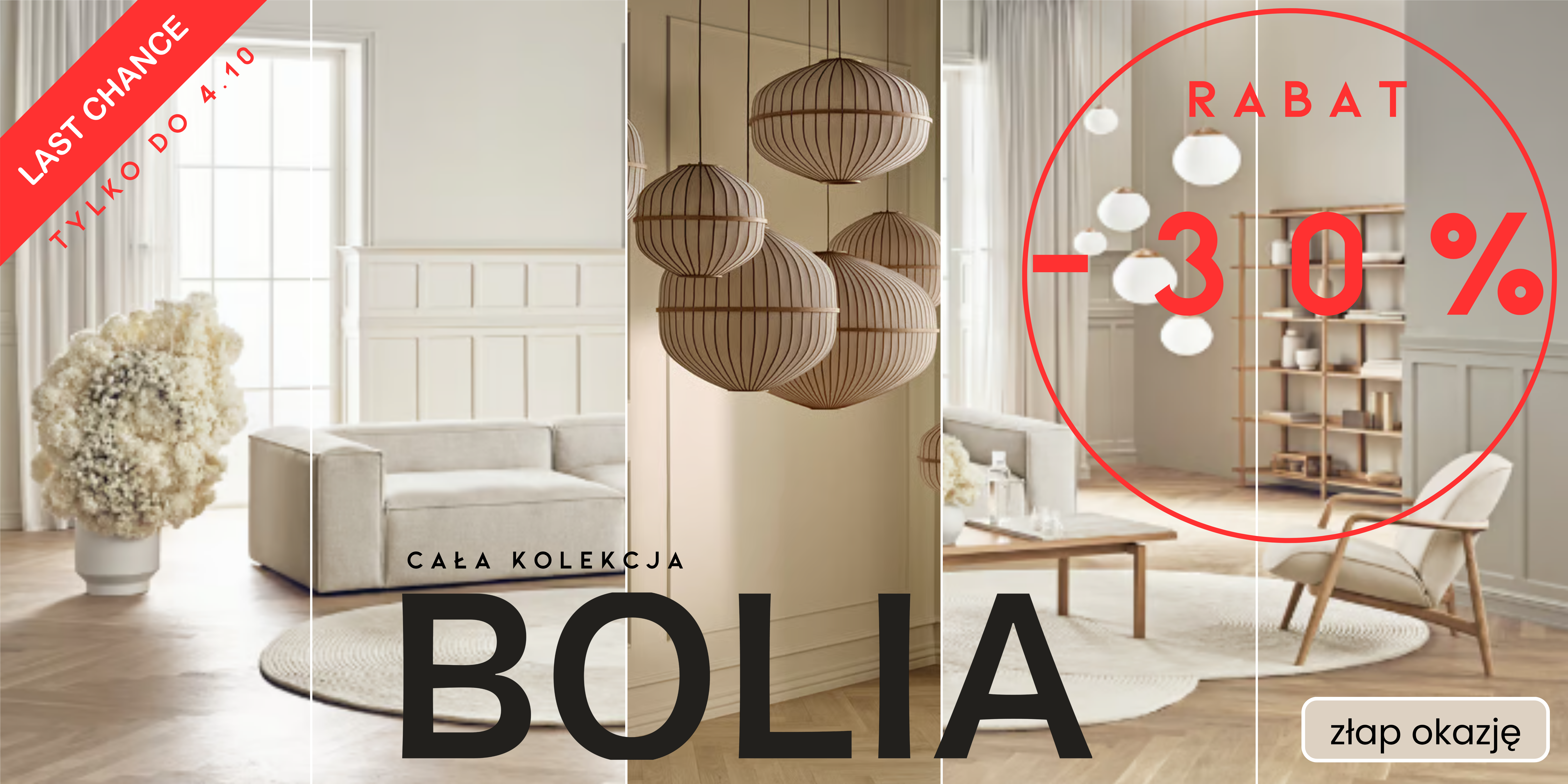 Bolia -30% wrzesień 2026